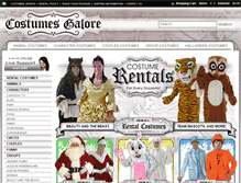 Tablet Screenshot of costumesgalore.net